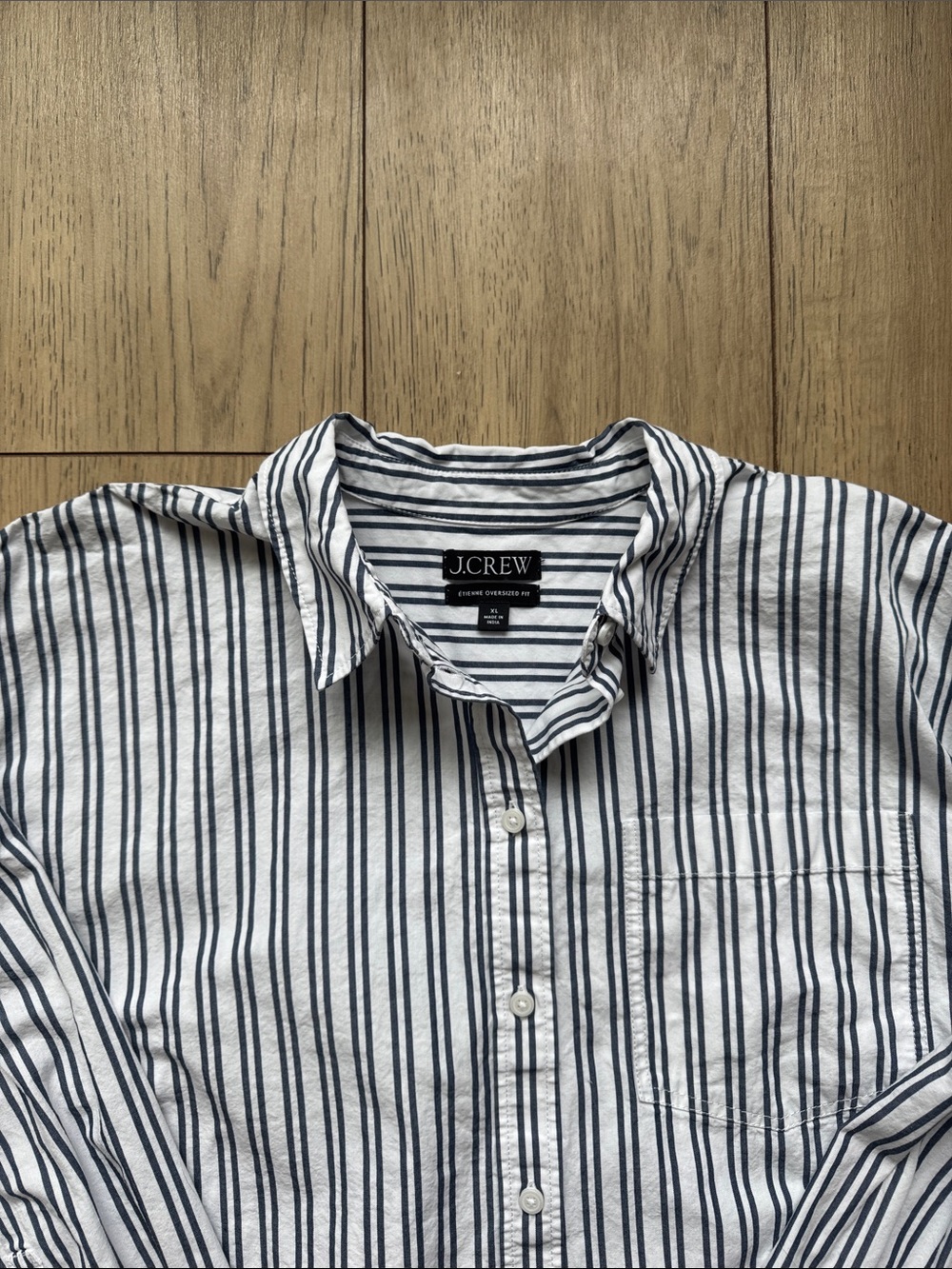 J. Crew Etienne Oversized Fit Shirt Women’s XL Long Sleeve Button Down Stripes - Picture 2 of 8
